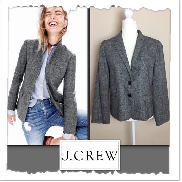 J. Crew Jackets & Blazers - J. Crew Schoolboy Black & White Wool Blazer